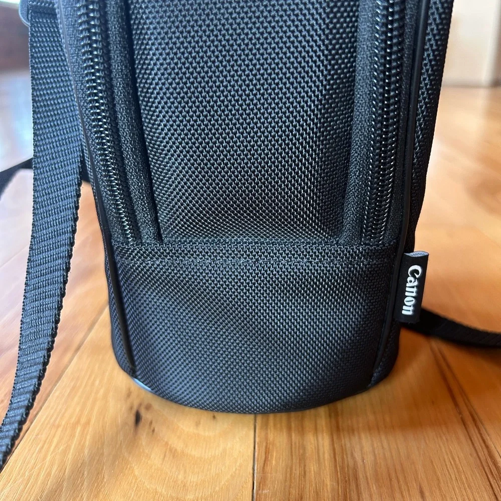 LZ1328 Cannon Lens Case Black with Straps and zippers